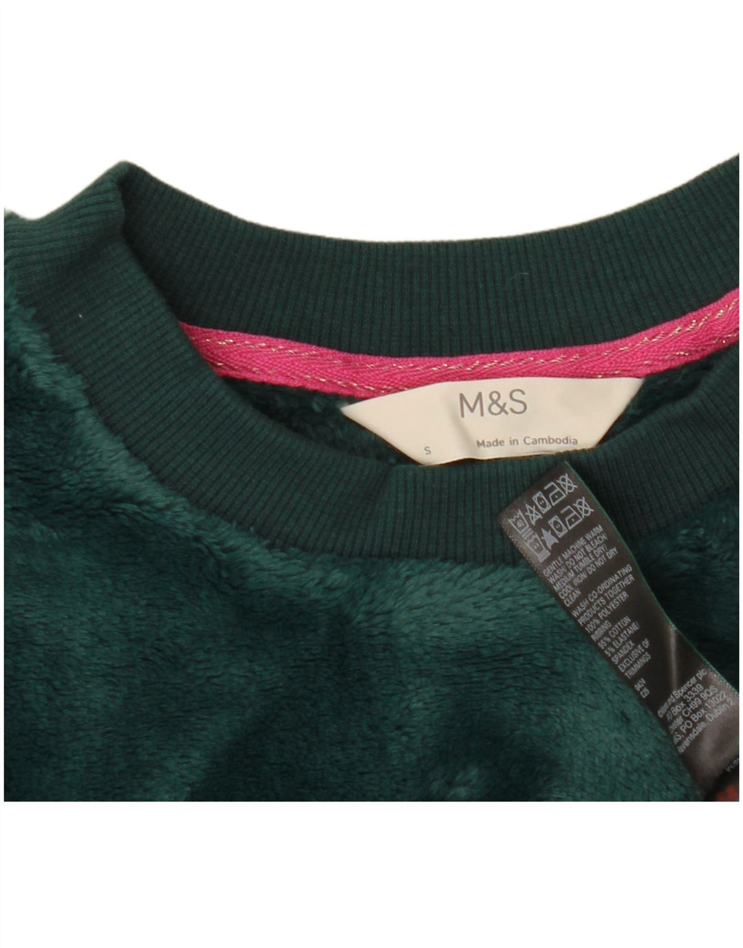 Suéter feminino Marks & Spencer oversized cropped Reino Unido 10 pequeno verde