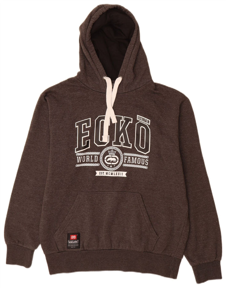 Suéter com capuz gráfico masculino Ecko Unlimited 2XL poliéster cinza