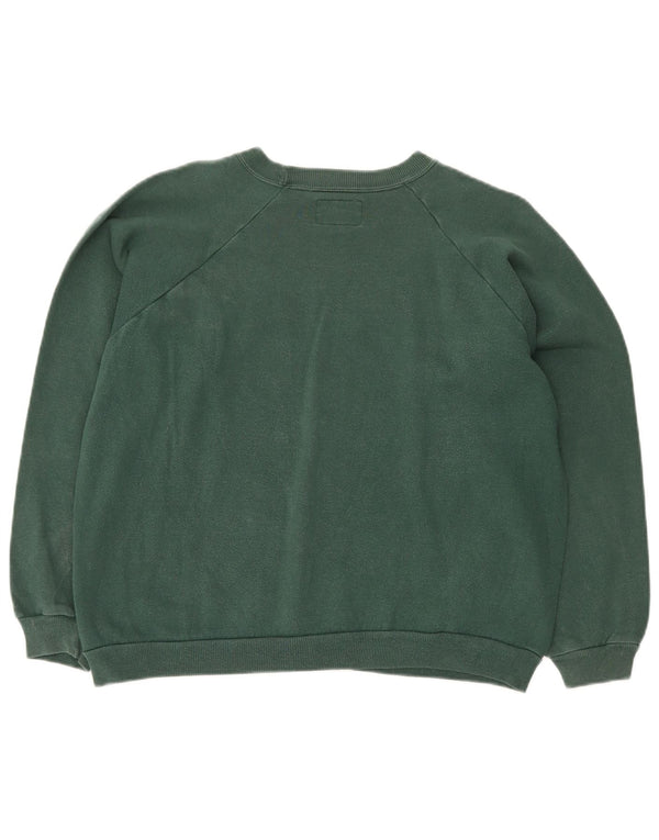 Moletom feminino LEVI'S com ajuste solto, Reino Unido 14, algodão verde médio