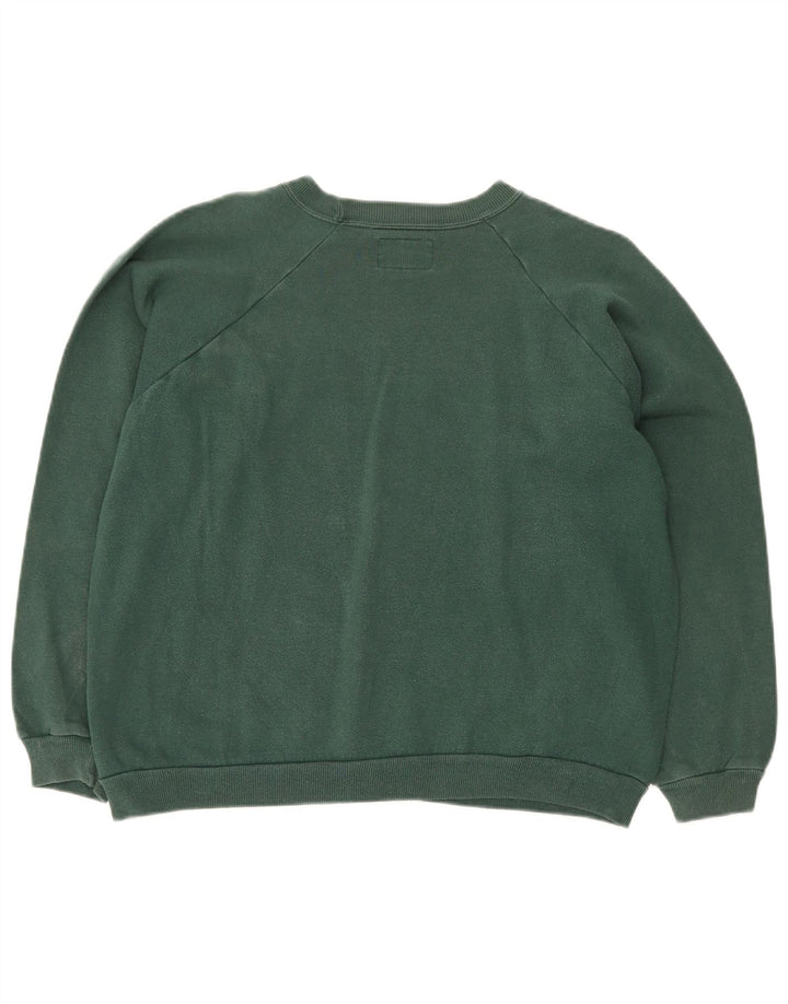 Moletom feminino LEVI'S com ajuste solto, Reino Unido 14, algodão verde médio