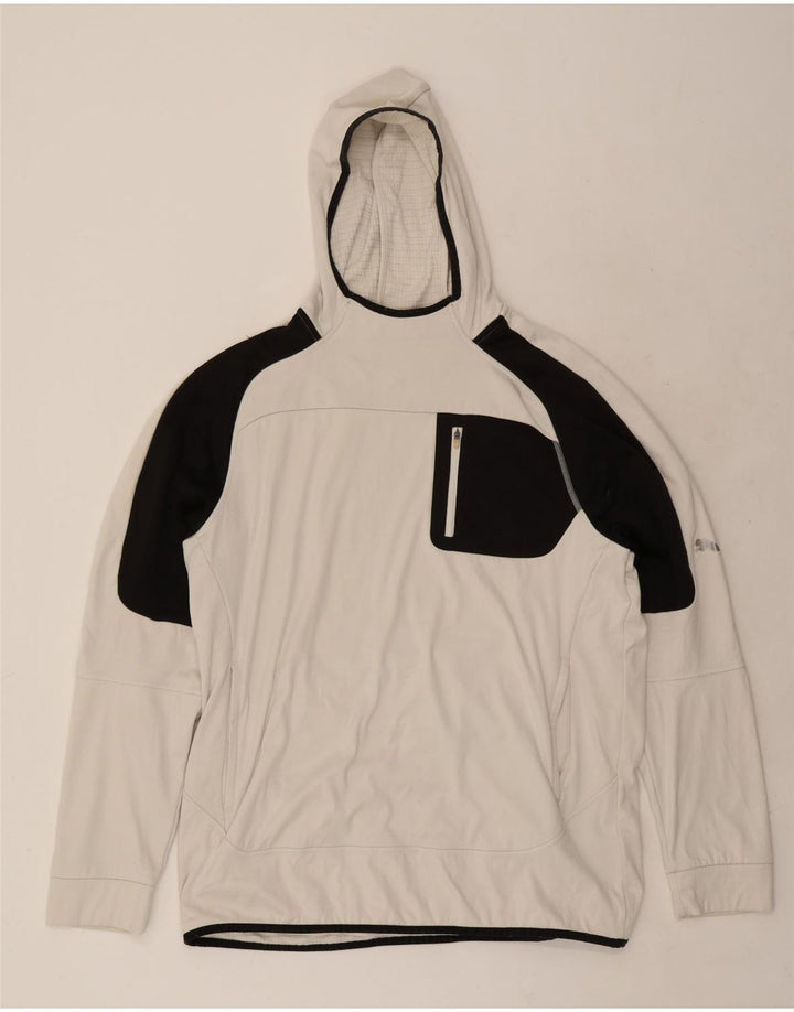 Puma Mens Hoodie Jumper XL Branco Colorblock Poliéster