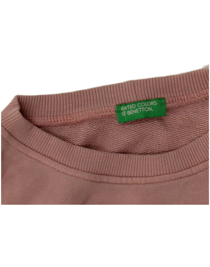 Suéter gráfico feminino BENETTON UK 16 grande rosa