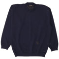 Suéter vintage masculino com gola redonda EU 52 grande azul marinho poliacrílico