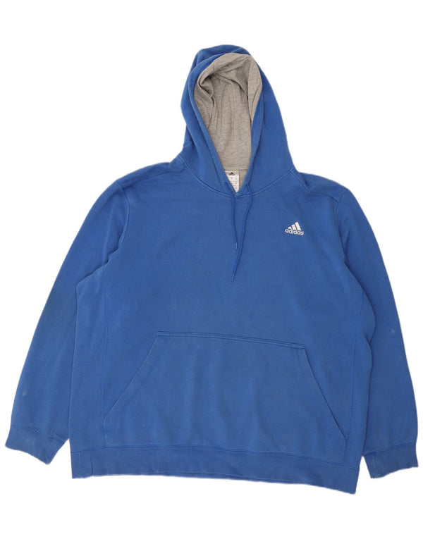 Adidas Mens Hoodie Jumper 2XL Azul Algodão