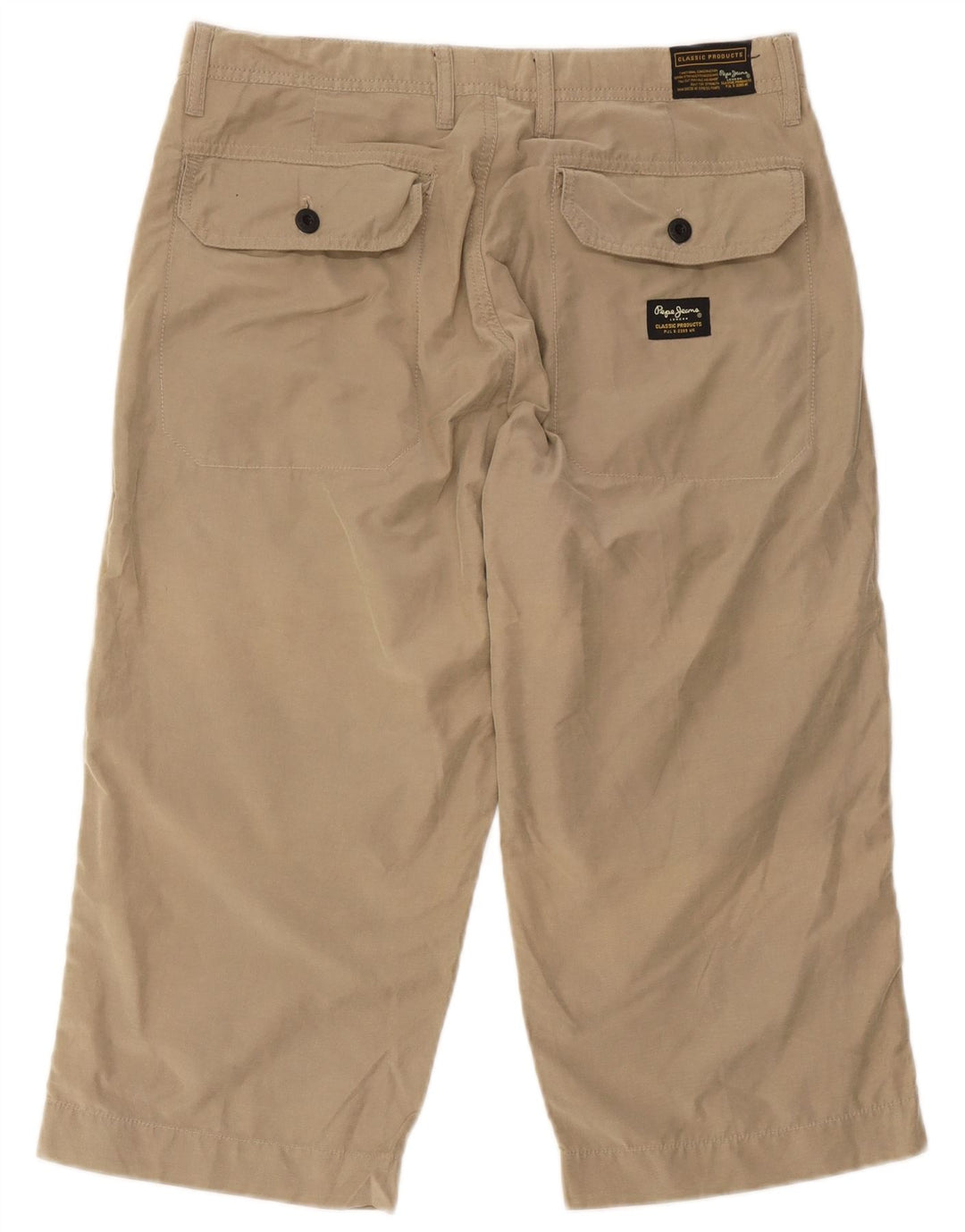 Bermuda cargo masculina PEPE Jeans W34 grande algodão bege