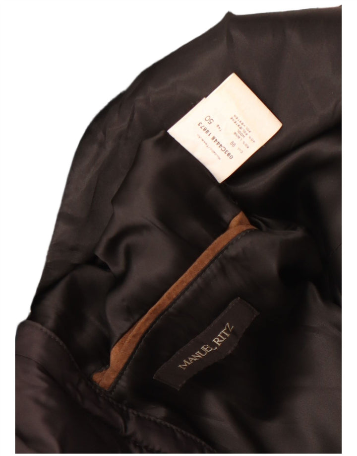 Sobretudo militar masculino Manuel Ritz IT 50 grande lã preta manchada