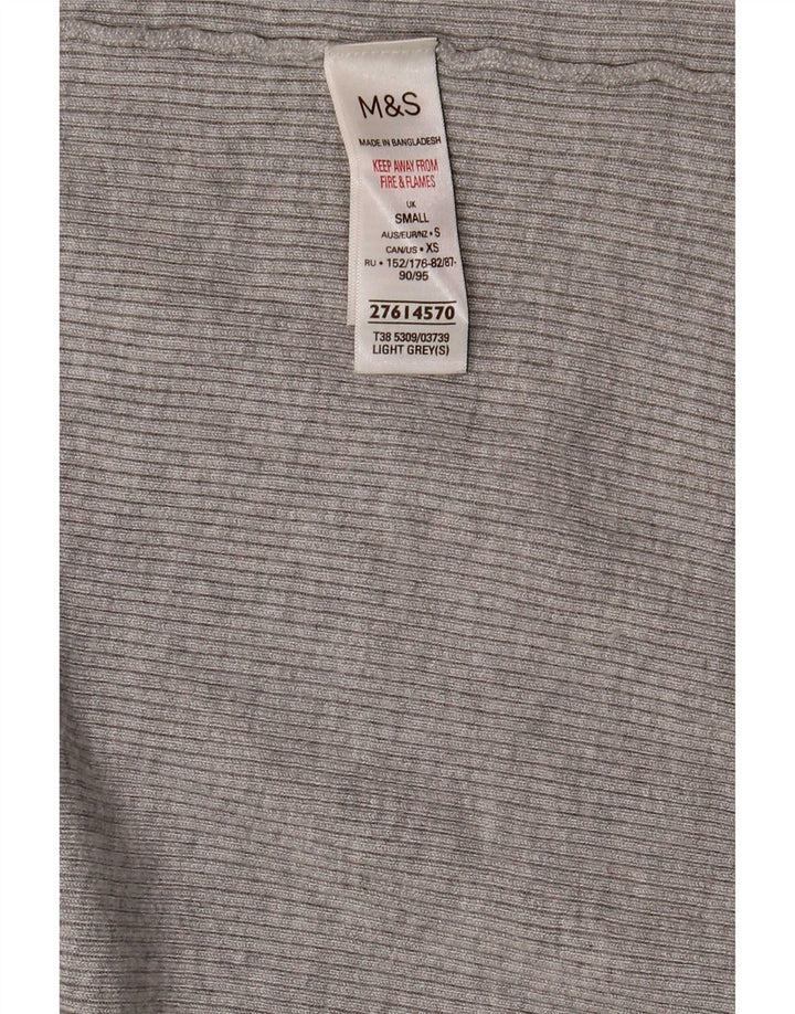Suéter cardigã feminino grande Marks & Spencer Reino Unido 10 viscose cinza pequeno