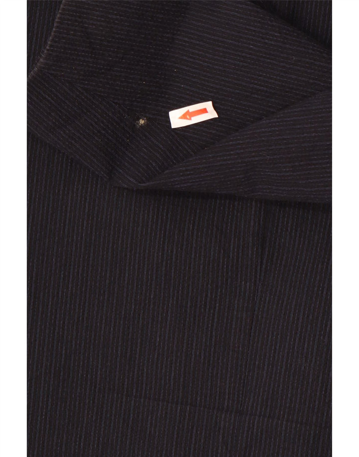 Jaqueta blazer masculina Zara com 2 botões Reino Unido 40 grande listra azul marinho