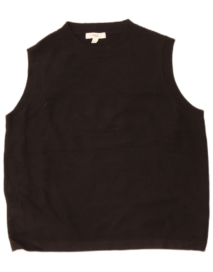 Regata masculina Marks & Spencer com colete grande de poliéster preto