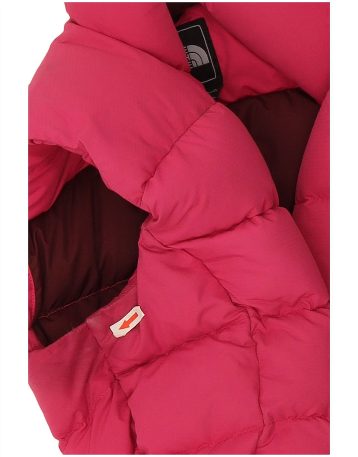 Colete acolchoado feminino The North Face UK 10 pequeno poliéster rosa