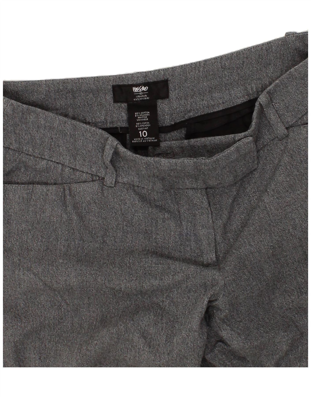 MOSSIMO Womens Straight Casual Trousers US 10 Large W34 L25 Grey Cotton Vintage Mossimo and Second-Hand Mossimo from Messina Hembry 