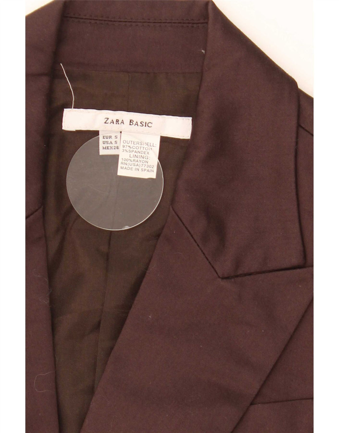 Jaqueta blazer feminina Zara com 1 botão Reino Unido 10 pequena Borgonha
