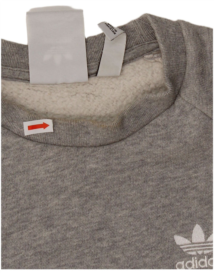 ADIDAS Mens Sweatshirt Jumper XS Algodão Cinzento
