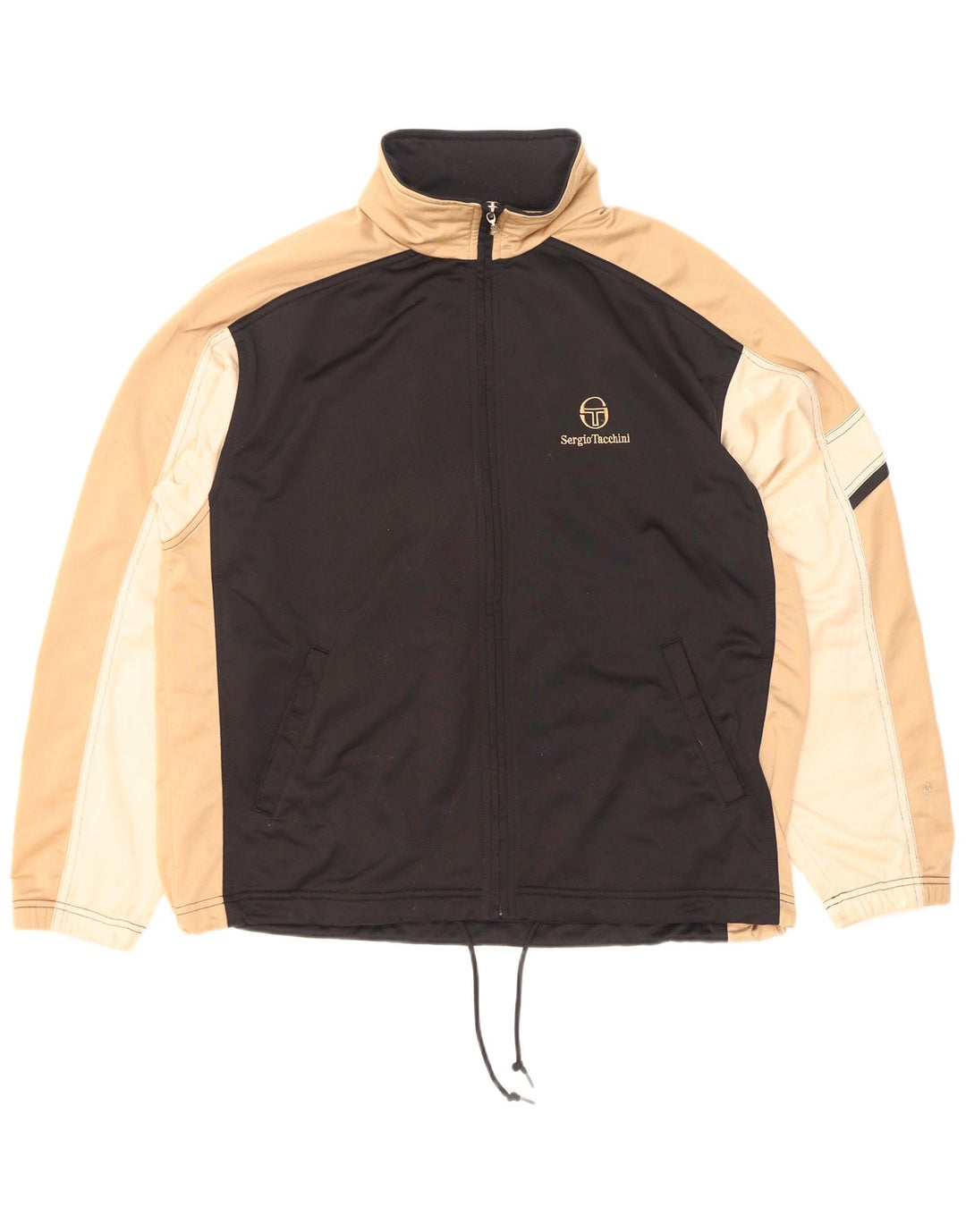 Sergio Tacchini Jaqueta masculina de agasalho XL preto colorblock