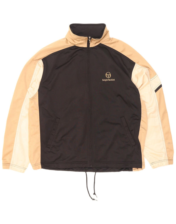 Sergio Tacchini Jaqueta masculina de agasalho XL preto colorblock