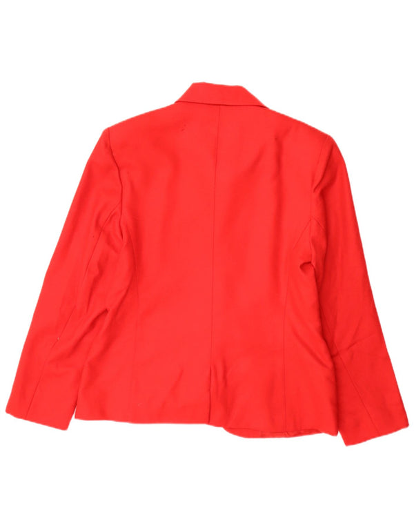 Jaqueta blazer feminina vintage com 5 botões IT 44 lã vermelha média clássica