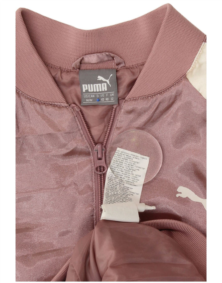Puma Womens Graphic Tracksuit Top Jacket UK 12 Médio Rosa Poliéster