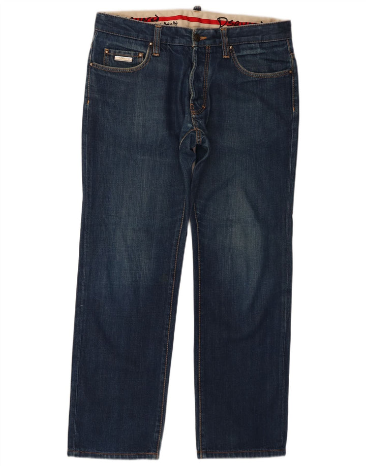 Dsquared2 Calça jeans reta masculina IT 48 médio W34 L29 algodão azul