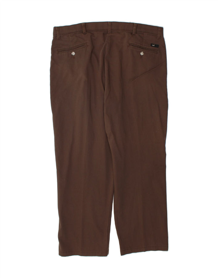 LEE Mens Custom Fit Pegged Chino Trousers W38 L29 Brown Cotton Vintage Lee and Second-Hand Lee from Messina Hembry 