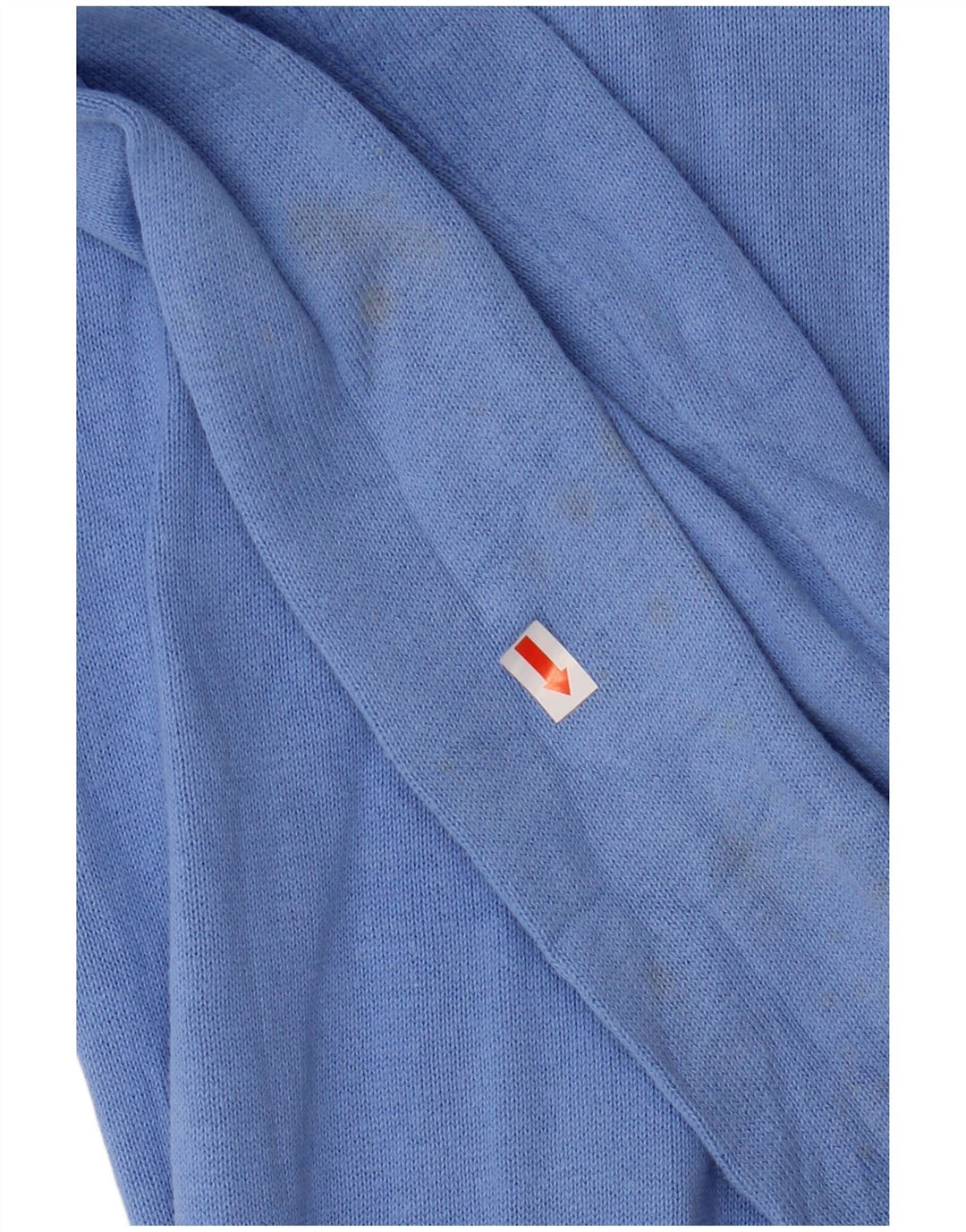 CREW CLOTHING Suéter masculino com gola e zíper pequeno algodão azul