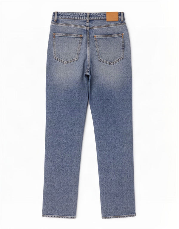 Calça jeans reta feminina Zara EU 36 XS W26 L29 azul