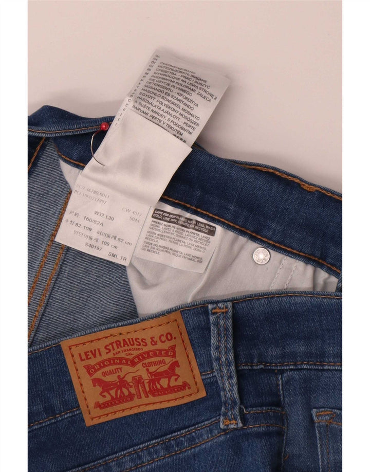 Calça Jeans Slim Feminina Levi's W32 L30 Azul Algodão