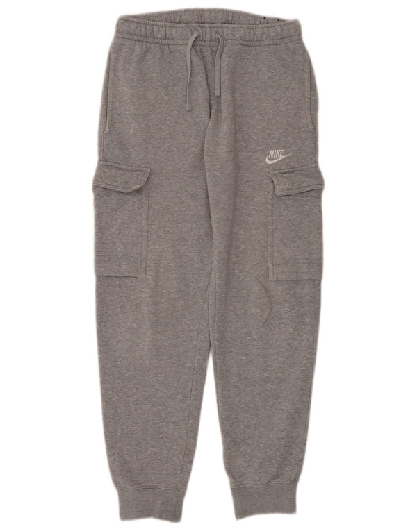 Calça de treino Nike masculina Cargo Joggers XS cinza manchado de algodão