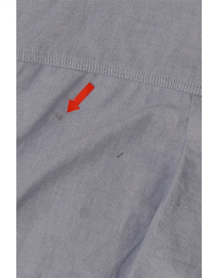 Zara Camisa Longline Feminina Oversized Reino Unido 14 Algodão Azul Médio
