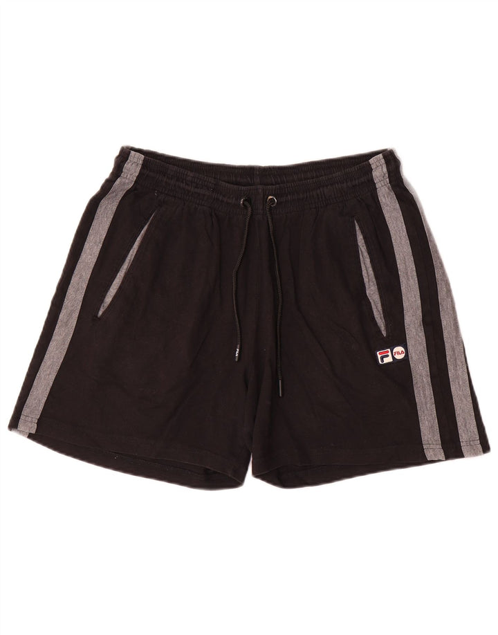 Fila Mens Sport Shorts Médio Preto Colourblock Algodão