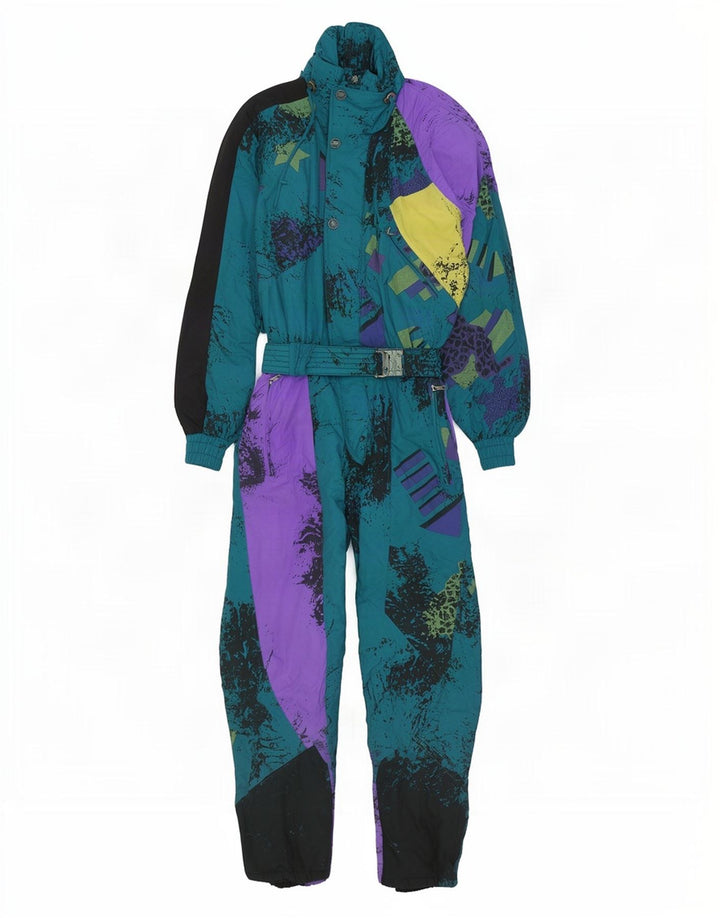 Macacão de esqui masculino vintage IT 50 médio azul tie dye poliamida