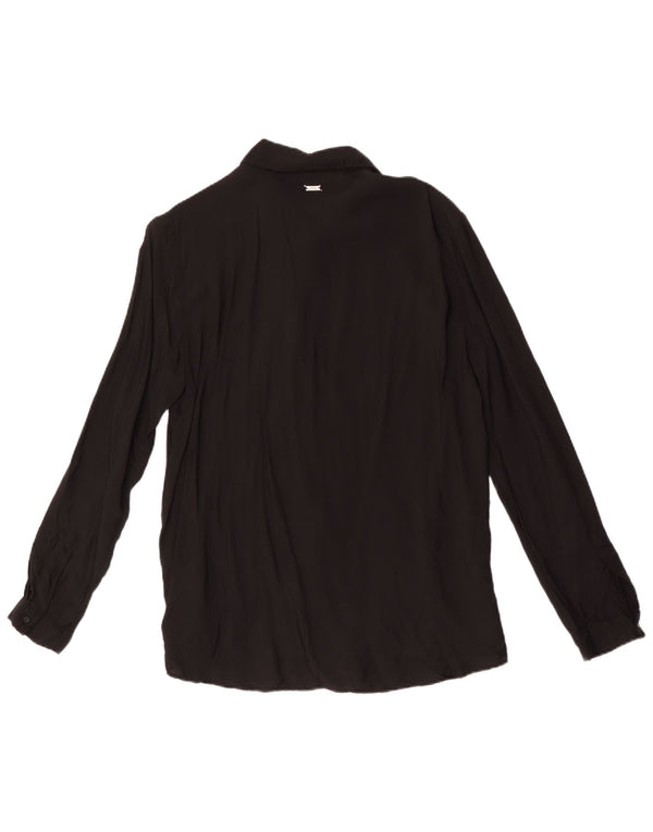 Blusa feminina Armani Exchange UK 14 grande viscose preta
