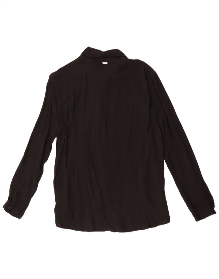 Blusa feminina Armani Exchange UK 14 grande viscose preta