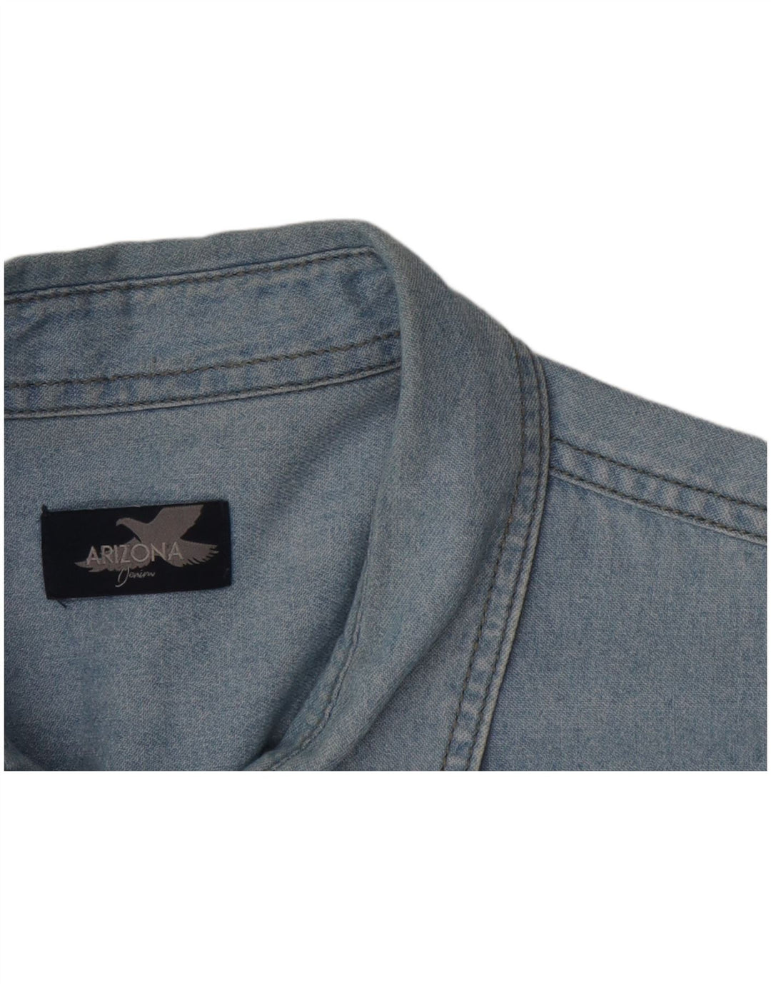 Camisa jeans masculina de manga curta ARIZONA grande azul