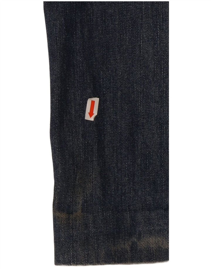 Wrangler Mens Straight Jeans W32 L32 Azul Marinho Algodão
