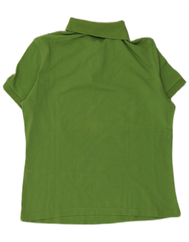 Camisa polo feminina BURBERRY UK 12 algodão verde médio