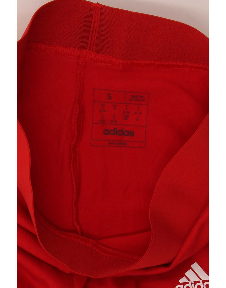 Leggings Adidas Femininas UK 8/10 Pequenas Vermelhas