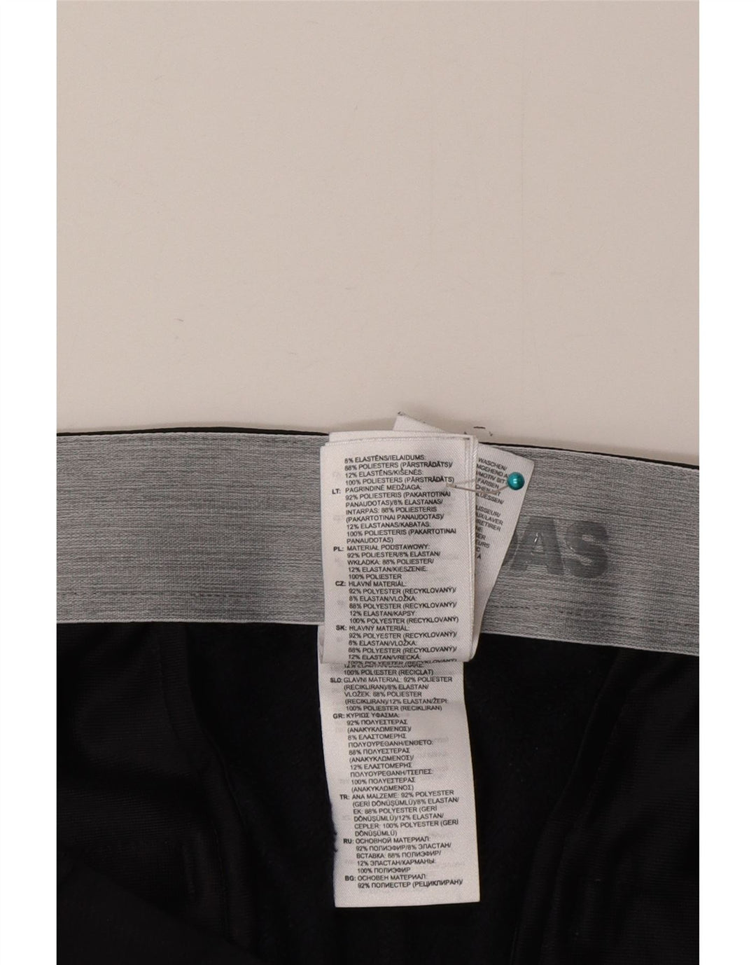 Adidas Mens Slim Chino Calças W34 L32 Poliéster Preto