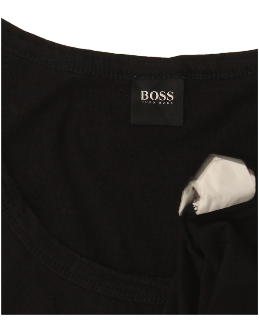 Hugo Boss Mens Graphic Vest Top Grande Algodão Preto