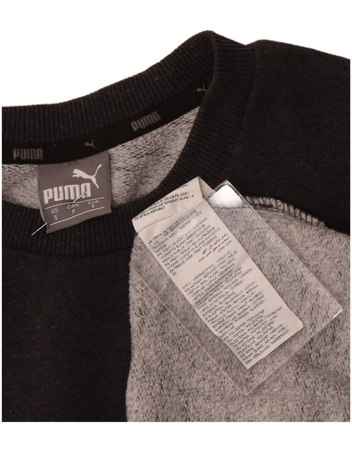 Puma Mens Moletom Jumper Pequeno Algodão Cinza