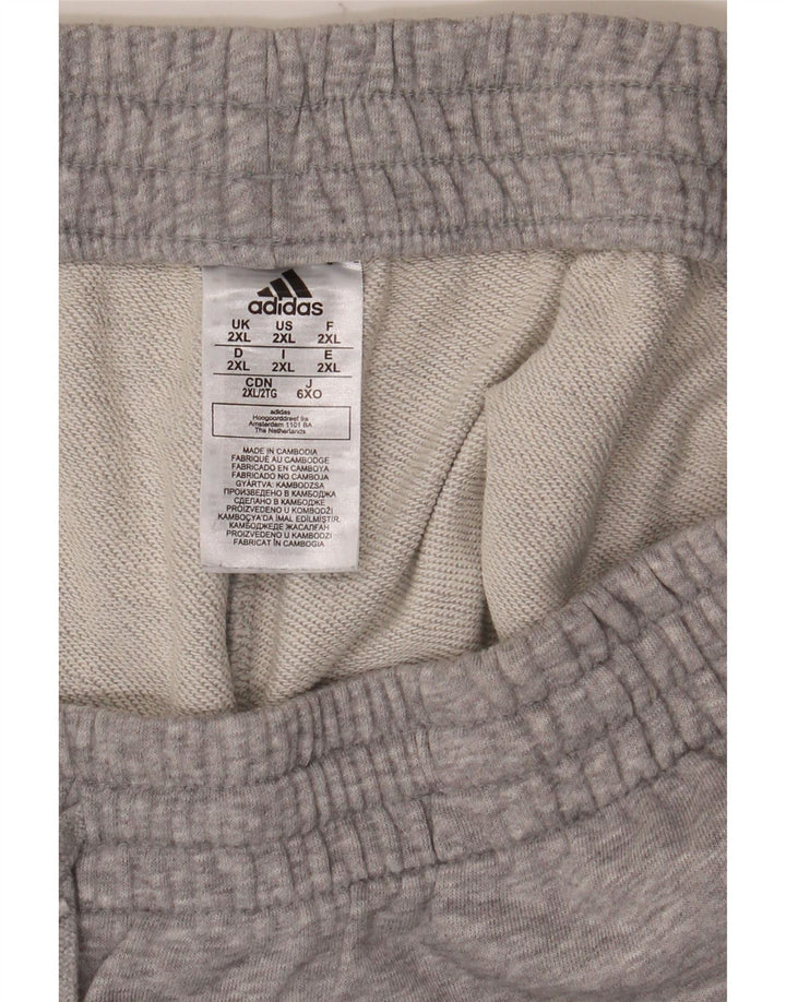 Shorts esportivos masculinos Adidas 2XL algodão cinza