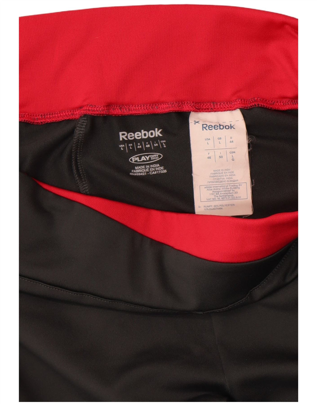 Calça de treino feminina Reebok UK 14 grande poliéster cinza