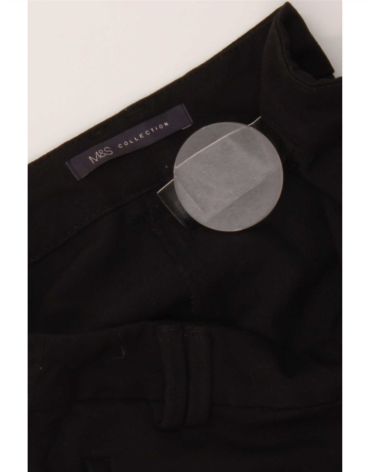 Calça casual justa feminina Marks & Spencer W34 L31 poliéster preto