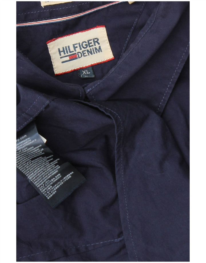 Camisa masculina TOMMY HILFIGER XL azul marinho algodão