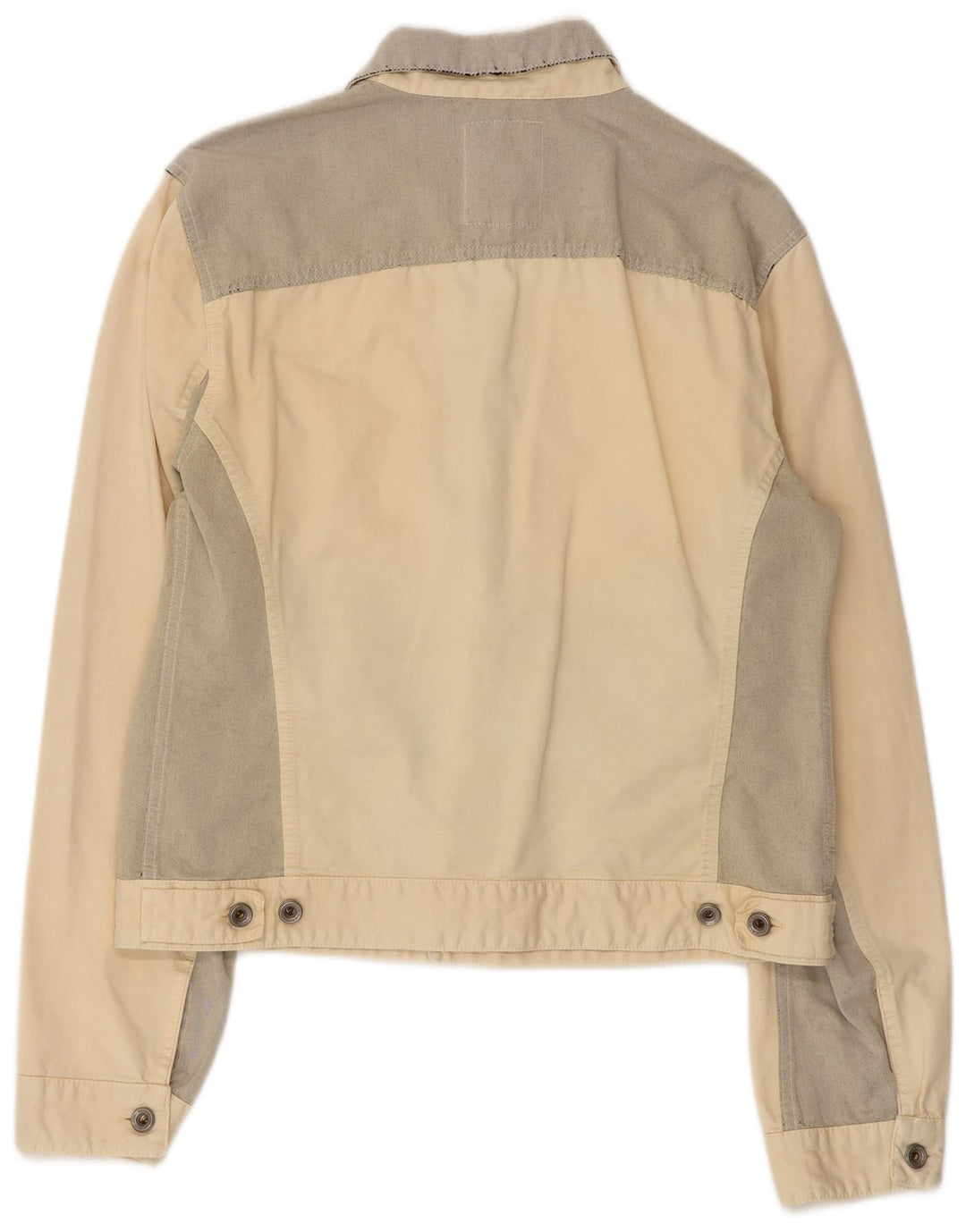 Jaqueta jeans feminina GAS UK 18 XL off white colorblock