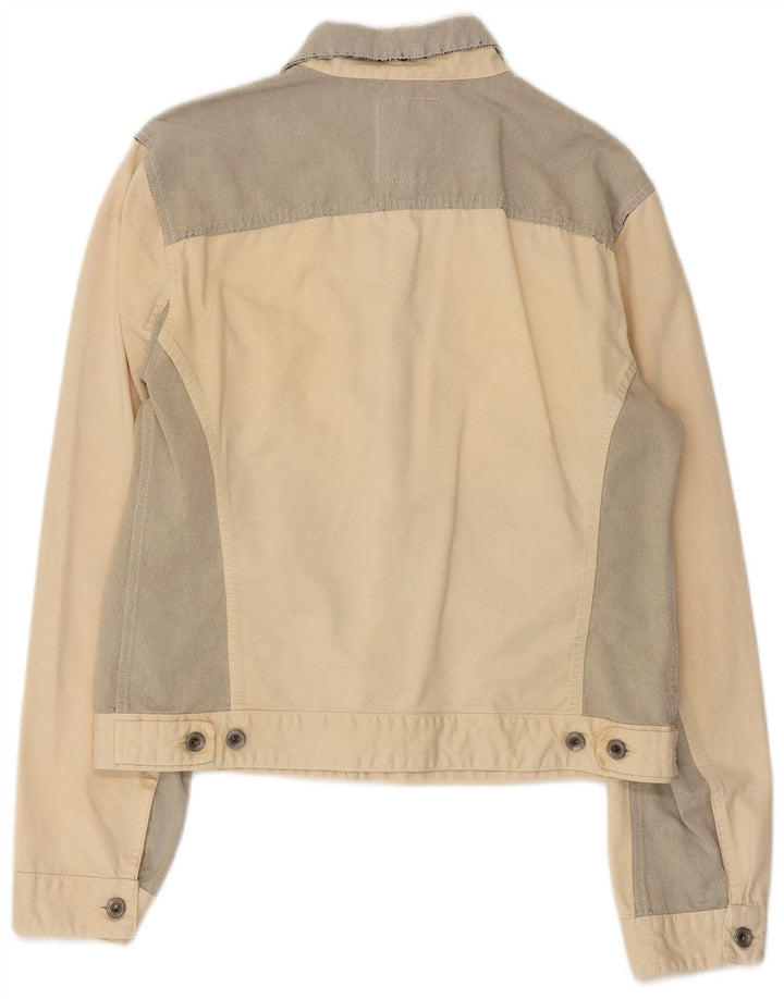 Jaqueta jeans feminina GAS UK 18 XL off white colorblock