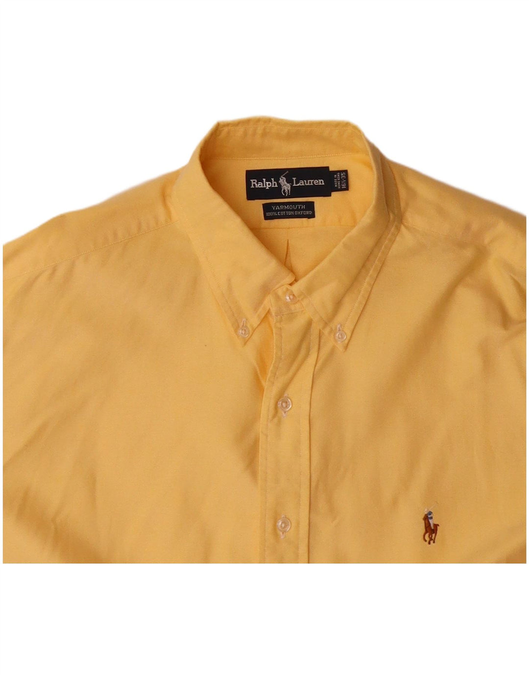 Camisa masculina Yarmouth RALPH LAUREN tamanho 16 1/2 grande algodão amarelo