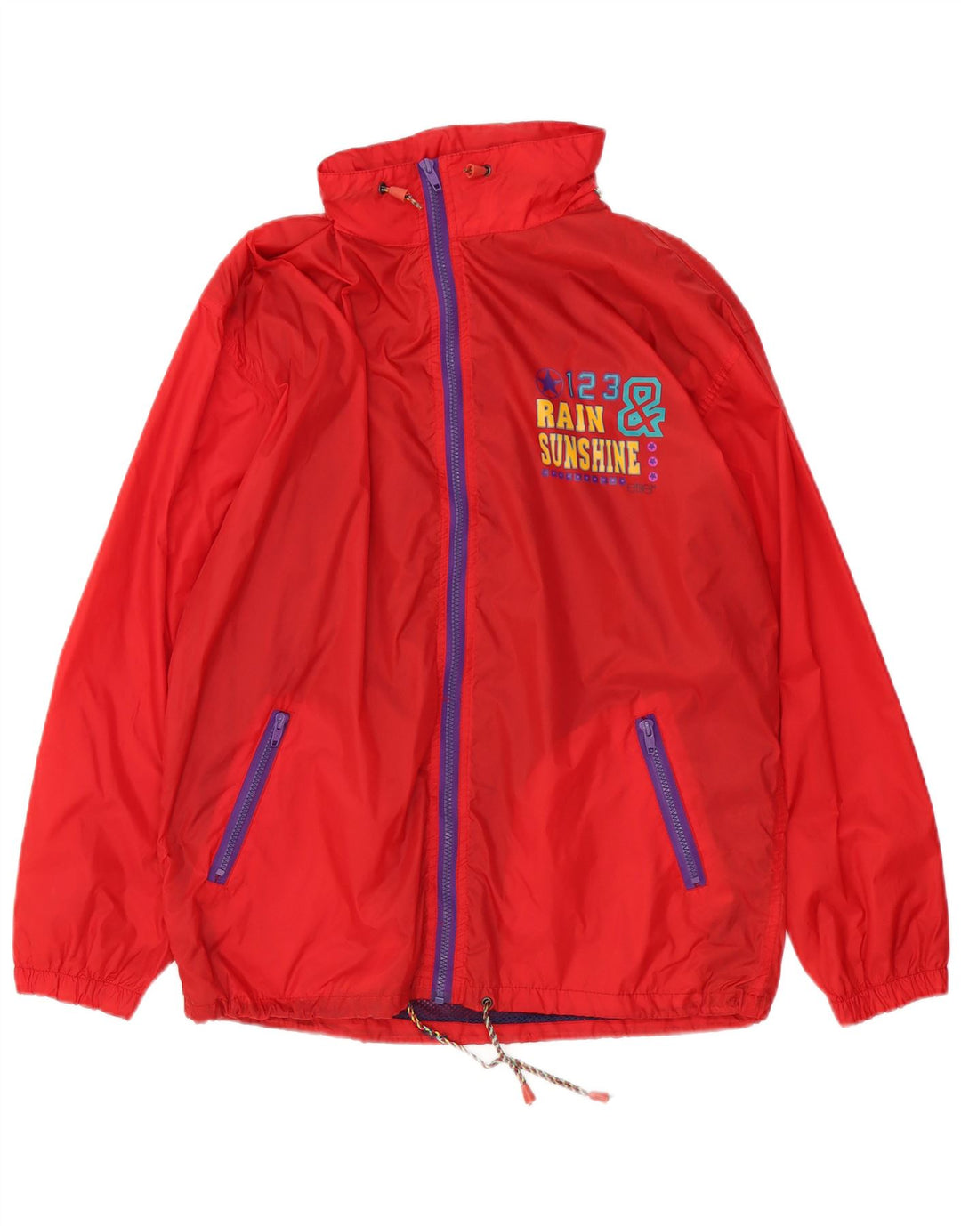 Jaqueta de chuva masculina ETIREL Graphic UK 40 grande nylon vermelho