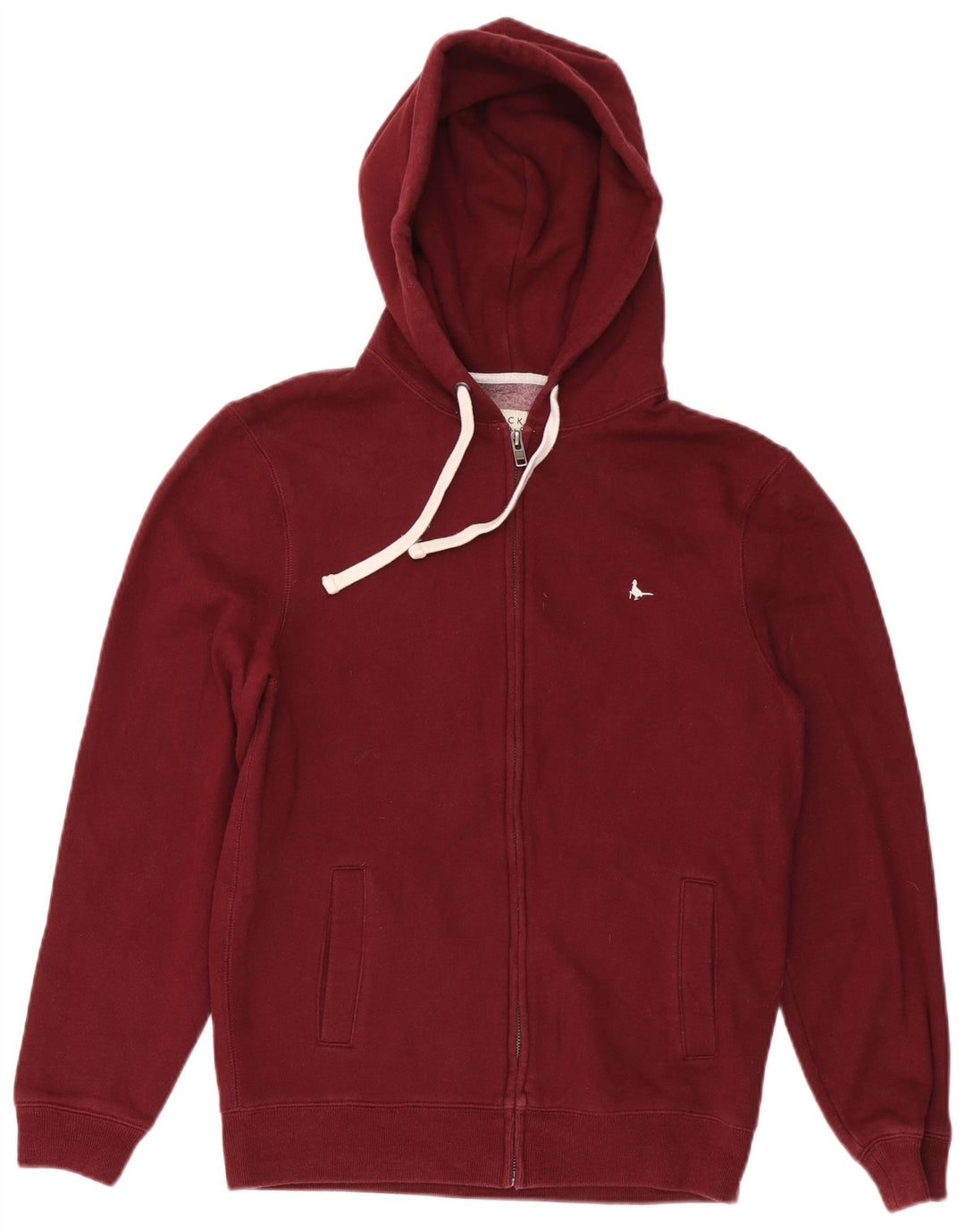 Suéter masculino com capuz e zíper JACK WILLS algodão marrom médio