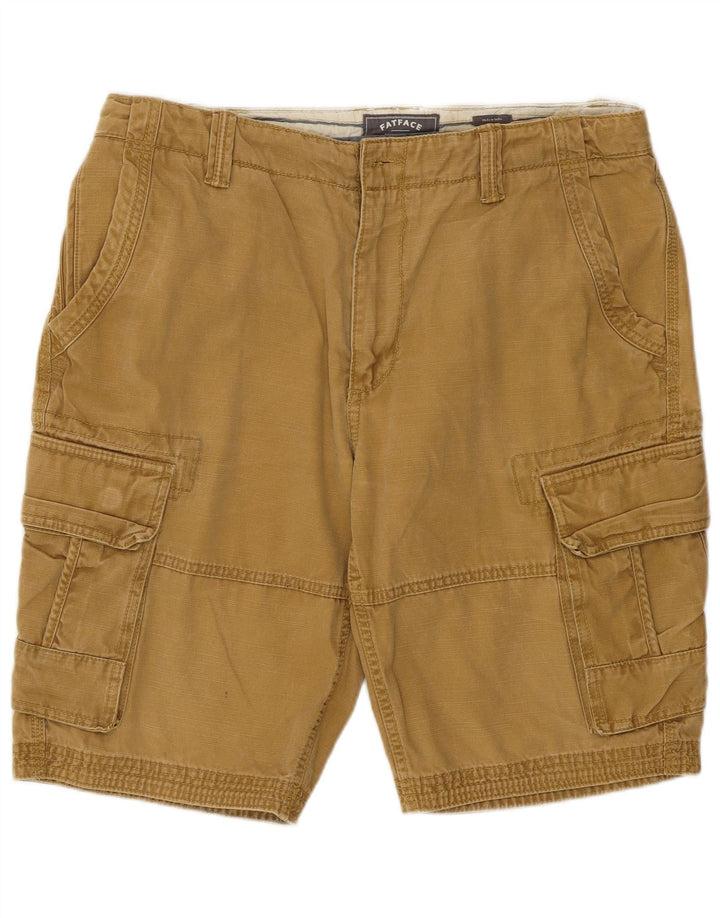 Shorts cargo masculino Fat Face W36 grande algodão bege