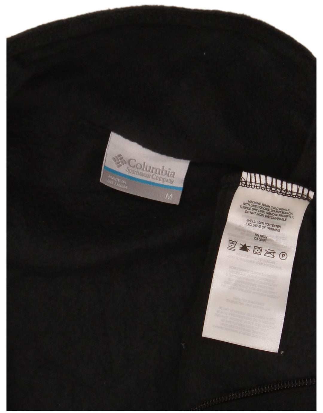 Colete de lã feminino COLUMBIA UK 14 poliéster preto médio